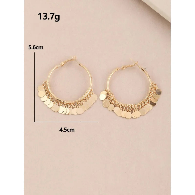 Gold Geometric Hoop Earrings