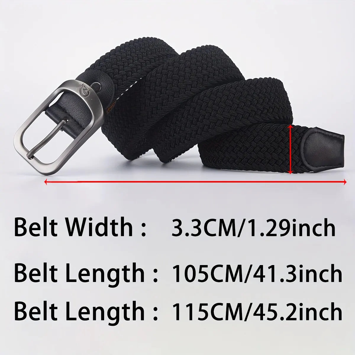Men's Casual Woven Elastic Belt