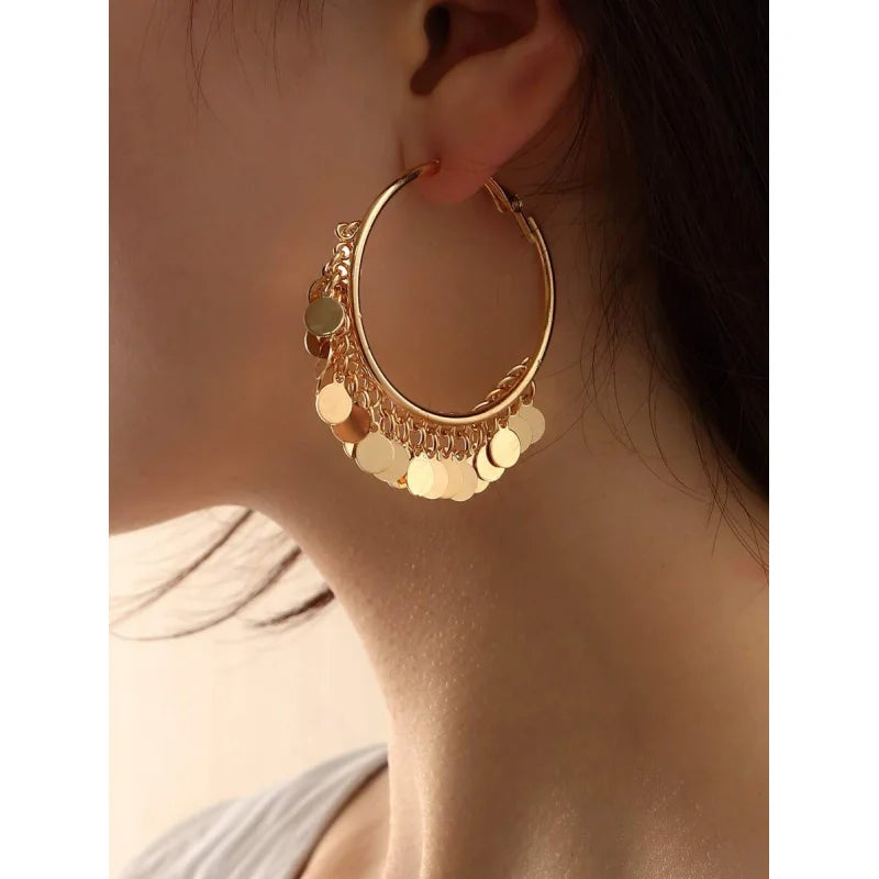 Gold Geometric Hoop Earrings