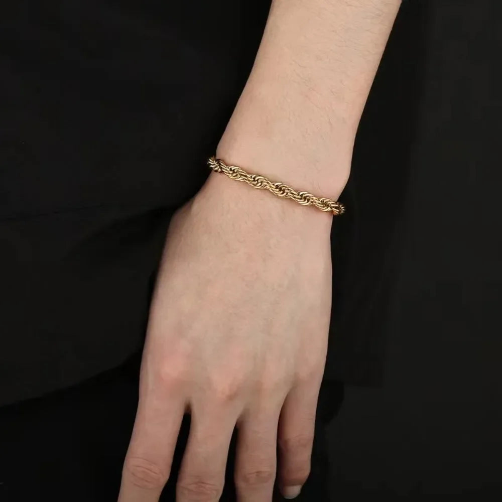 Gold Rope Chain Bracelet