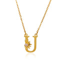 Daisy Initial Pendant Necklace
