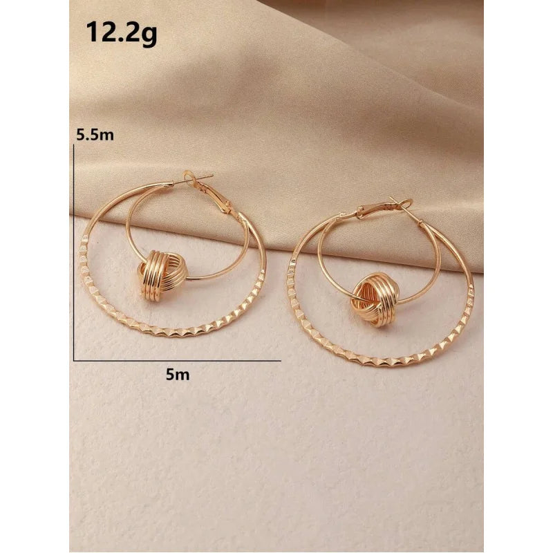 Gold Geometric Hoop Earrings