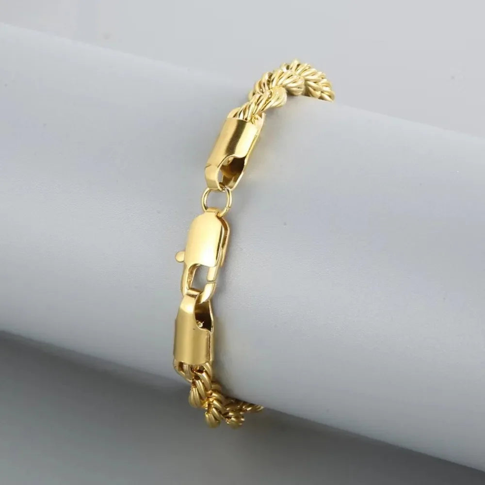 Gold Rope Chain Bracelet