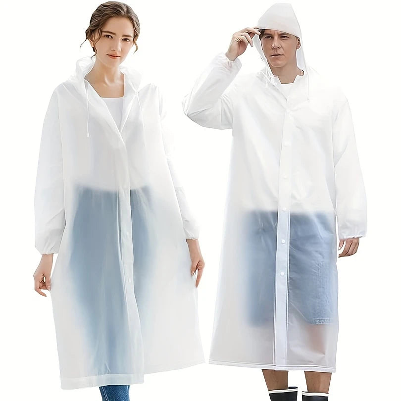 Portable Reusable Raincoat with Hood
