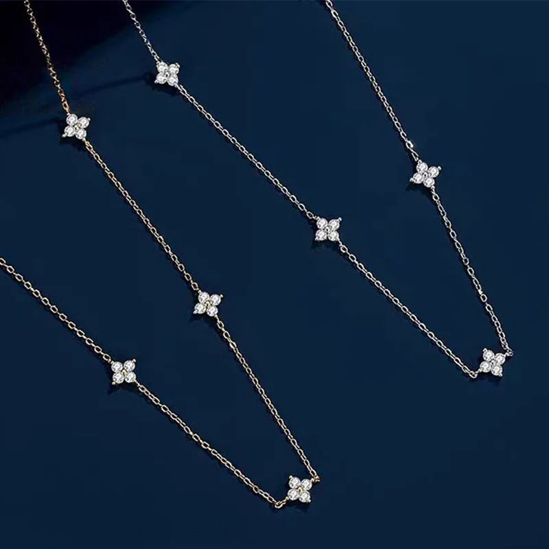 Gold Flower Pendant Necklace